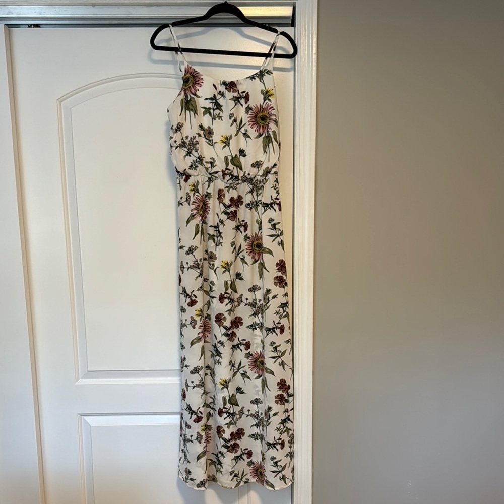ONLY Floral Maxi Dress with Spaghetti Straps size large
